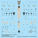 Caracal 1/72 decal CD72138 - F-22 Raptor - Part 1 for the Hasegawa kit