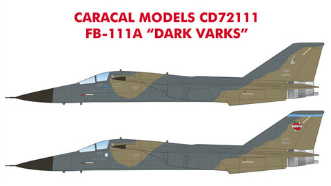 Caracal 1/72 decal CD72111 - FB-111A Dark Varks for the Hasegawa kit