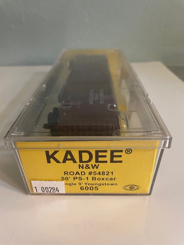 Kadee HO scale 6005 - 50' PS-1 Boxcar Single 9' Youngstown N & W Rd#54821