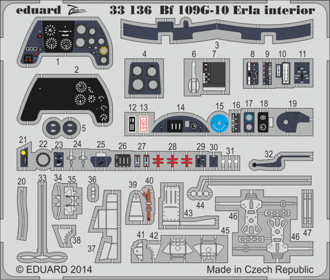 Eduard 1/32 photoetch 33136 - for Bf 109G-10 Erla interior for Revell