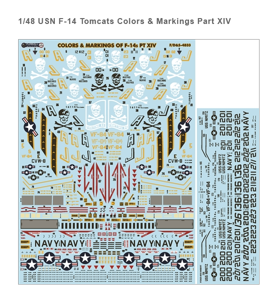 Furball 1/48 decals USN F-14 Tomcats Colors & Markings Part XIV