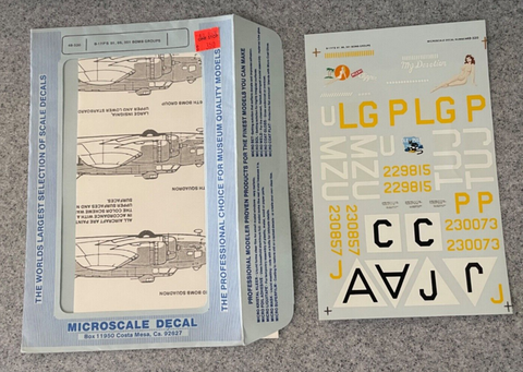 Microscale Decals 1:48 B-17 F for Revell, Monogram, etc 48-320