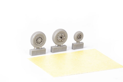 Brassin 1/48 scale F-16C wheels late for Kinetic kit - 648833