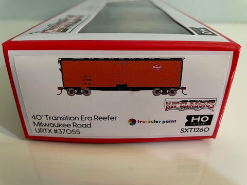 Scale Trains SXT1260 HO Scale 40' Transition Era Reefer Milwaukee Rd URTX #37055