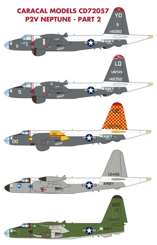 Caracal 1/72 decal CD72057 - P2V Neptune Part 2 for the Hasegawa kit