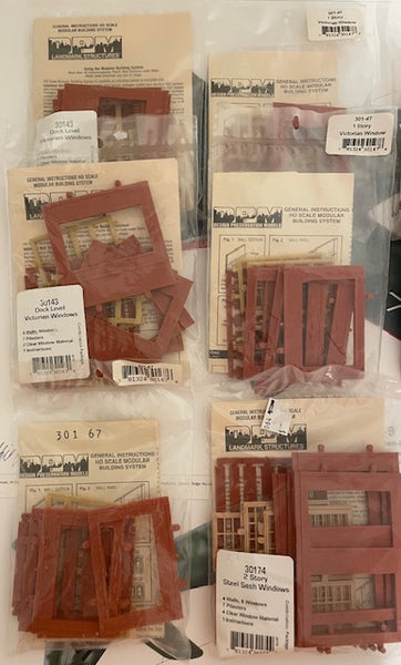 Design Preservation Models HO 8pk bundle assort. Victorian & Steel Sash Windows