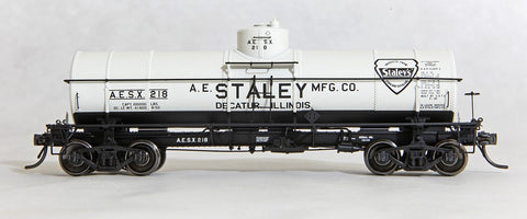 Tangent 19010 series HO Scale AESX “Staley” 1952+ 8000 Gallon Tank Car
