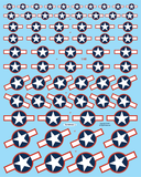 Fundekals 1/48 scale US National Insignias 1943 Red Surround - 48011