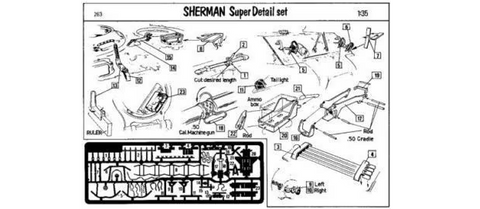 Verlinden 1/35 Sherman Super Detail Set - #263