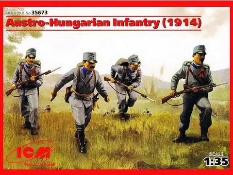 ICM 1/35 scale Austro-Hungarian Infantry (1914) - kit 35673 - NOS