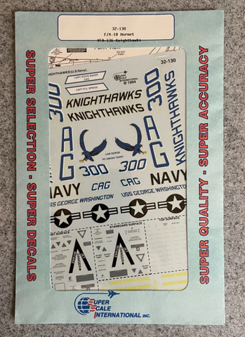Superscale 1/32 F/A-18 Hornet VFA-136 Knighthawks for Hasegawa, Academy SS32-130