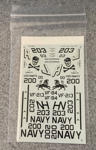 Microscale Decals 1:32 F-14 Tomcat Low Vis for Tamiya, Trumpeter, etc 32-69