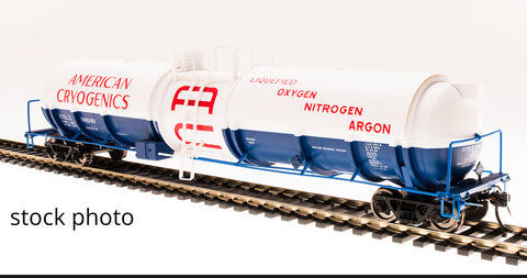 Broadway Limited #6160 HO Scale Cryogenic Tank Car, American Cryogenics