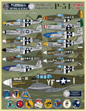 Furball 1/48 decals Colors and Markings of P-51 Part II - FDS4835 14 options