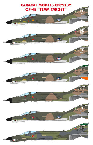 Caracal 1/72 decals - Air Force QF-4E Team Target - CD72132