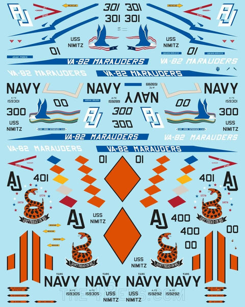 Bullseye 1/48 Decals 48033 - Carrier Air Wing 8 USS Nimitz