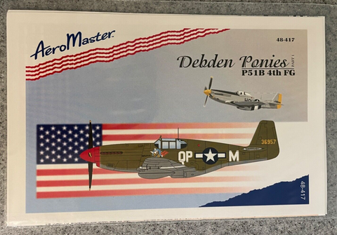 Aeromaster Decals 1/48 Debden Ponies P-51B Tamiya #48-417