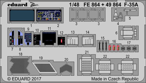 Eduard 1/48 photoetch FE864 - for F-35A for Meng