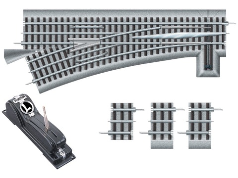 Lionel O Gauge #6-81953 FasTrack O-72 Remote/Command Control LH Switch