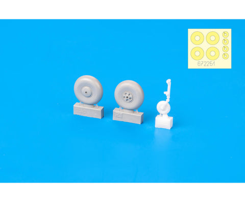 Brassin 1/72 Scale Resin Beaufort Mk. I wheels for Airfix kit - 672251