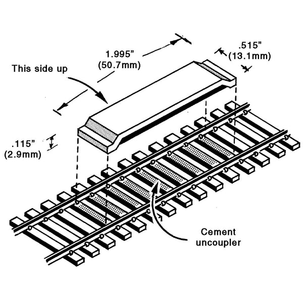 Kadee #321 HO Code 100 Between-the-rails Uncoupler 2 per pack / 6 packs incl