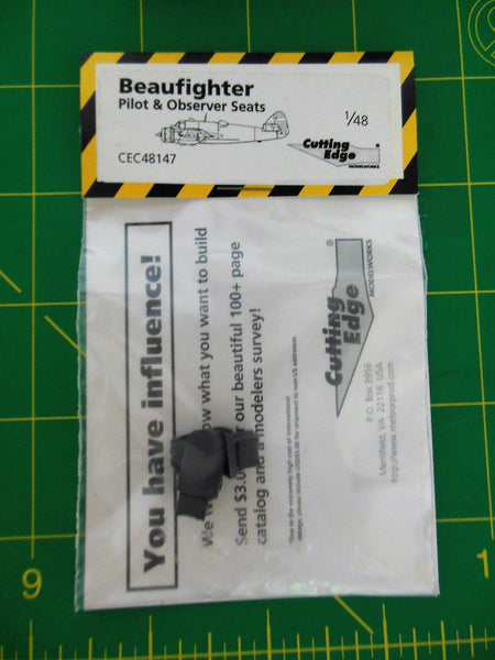 Cutting Edge 1/48 resin Beaufighter Pilot & Observer Seats - CEC 48147 - OOP Cutting Edge 1/48 resin Beaufighter Pilot & Observer Seats - CEC 48147 - OOP