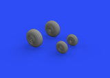 Eduard Brassin 1/48 Scale Resin Mi-24V Wheels for Zvezda - 648573