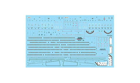 Fundekals 1/144 scale decals Boeing 737NG Factory Data Stencils - 44-011