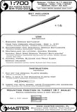 Master Model 1/700 Scale Early German SKC/33 barrels 16pcs - SM700003
