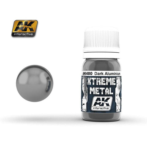 AK Interactive AK-480 Xtreme Metal DARK ALUMINIUM 30mL enamel