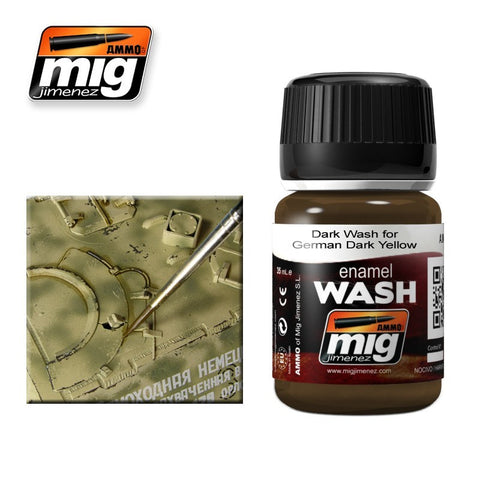 BROWN WASH FOR GERMAN DARK YELLOW A.MIG-1000 Ammo Mig Jimenez