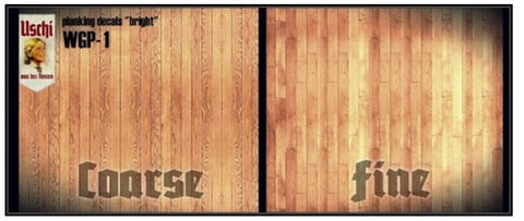 Uschi 1/48 1/32 1/35 scale wood decals - Bright Planking Coarse and Fine - #1010