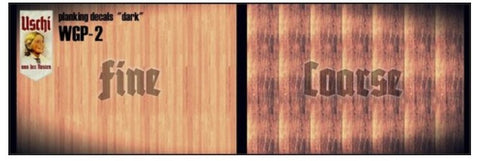 Uschi 1/48 1/32 1/35 Scale Wood Decals - Dark Planking Coarse and Fine - #1011