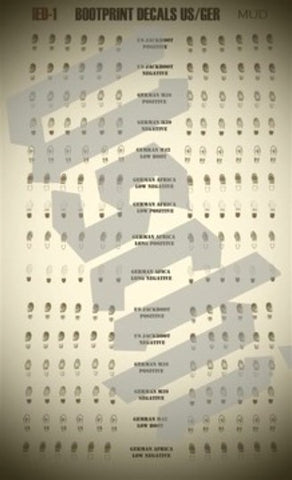 Uschi 1/35 Scale Footprint Decals with Mud Effects - #1013