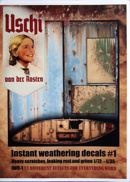 Uschi Uni-scale Rust Effects Weathering Decals - 2 sheets per pack Uschi Uni-scale Rust Effects Weathering Decals - 2 sheets per pack