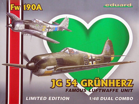 Eduard 1/48 model kit Fw 190A JG 54 Grünherz - 1155 New Old Stock
