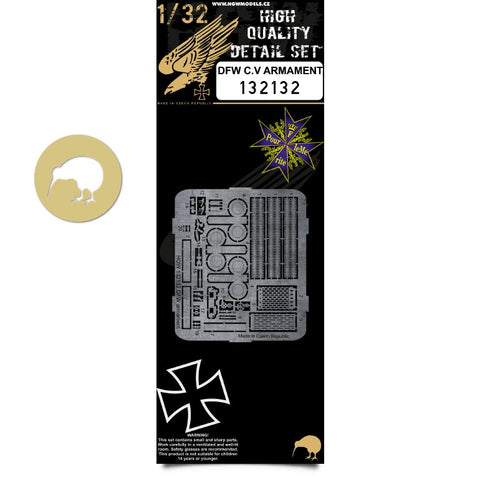 HGW 1/32 Photoetch DFW C.V - Armament for Wingnut Wings kit -132132