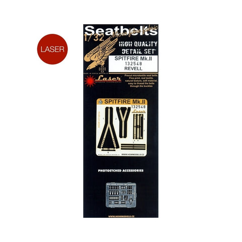 HGW 1/32 Spitfire Mk.II (Sutton "QS" Harness) Seatbelts for Revell - 132548