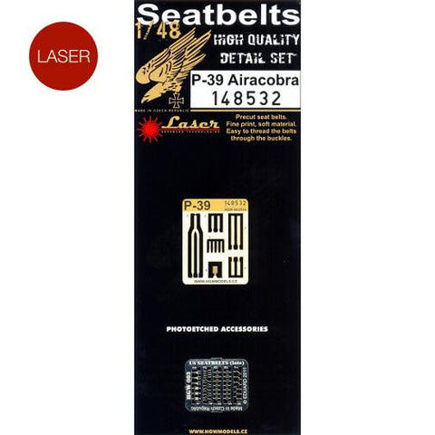 HGW 1/48 P-39 Airacobra seatbelts for Revell, Eduard & Hasegawa kits - 148532