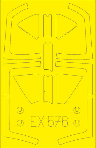 Eduard Mask 1/48 Scale - Harrier T.2/ T.4/ T.8 for Kinetic Model - EX576