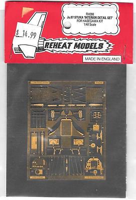 Reheat Models 1/48 Photoetched Ju.87 Stuka for Hasegawa kit - RH098 Reheat Models 1/48 Photoetched Ju.87 Stuka for Hasegawa kit - RH098