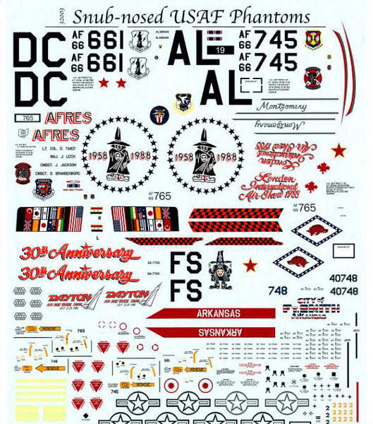 Speed Hunter Graphics SHG32003 1/32 decal F-4C & D Snub-nosed Phantoms Speed Hunter Graphics SHG32003 1/32 decal F-4C & D Snub-nosed Phantoms