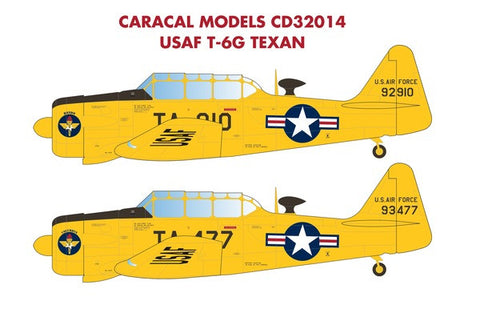 Caracal 1/32 decal USAF T-6G Texan - CD32014