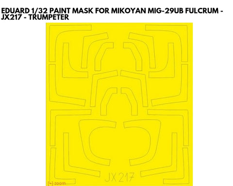 Eduard 1/32 Scale Masks for Mikoyan MiG-29UB Fulcrum by Trumpeter - JX217