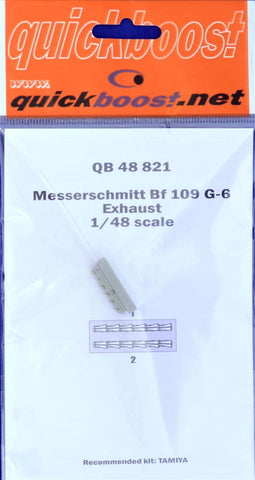 Quickboost 1/48 resin Messerschmitt Bf-109G-6 exhaust for Tamiya - 48821