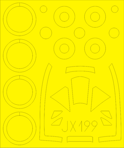 Eduard 1/32 Scale Masks for Tempest Mk. II by Special Hobby - JX199