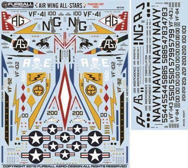 Furball Aero Design 1/48 Decals Phantom F-4J Air Wing All Stars Pt 3 - 48045 Furball Aero Design 1/48 Decals Phantom F-4J Air Wing All Stars Pt 3 - 48045