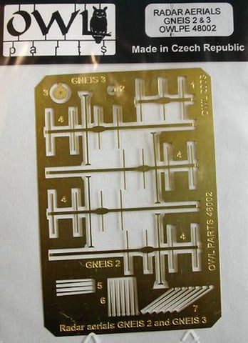 Owl Parts 1/48 photoetch Gneis 2 & 3 Radar Aerials - OWLPE48002