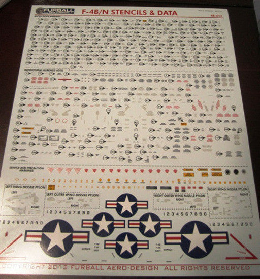 Furball decal 1/48 stencil & data sheet for F-4B/N - FUR48013 Furball decal 1/48 stencil & data sheet for F-4B/N - FUR48013