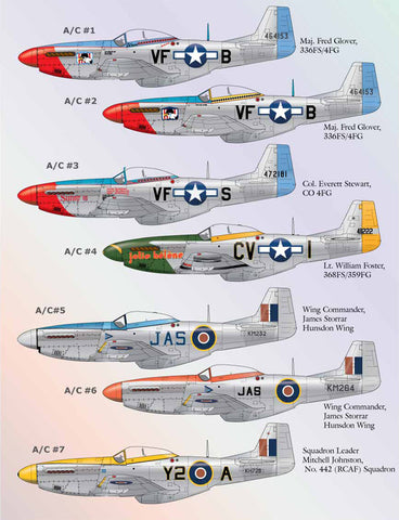 Lifelike 1/48 decals N.A. P-51 Part 7 for Tamiya, Eduard or Airfix - 48-059